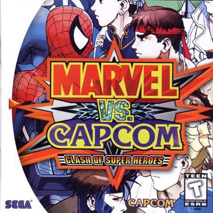 Marvel vs. Capcom: Clash of Super Heroes box art for Sega Dreamcast